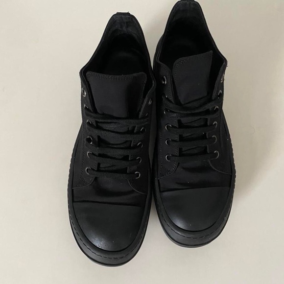 Black Rick Owens DRKSHDW Ramones Low Tops - Picture 2 of 4
